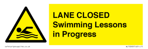 LANE CLOSED Swimming Lessons in Progress